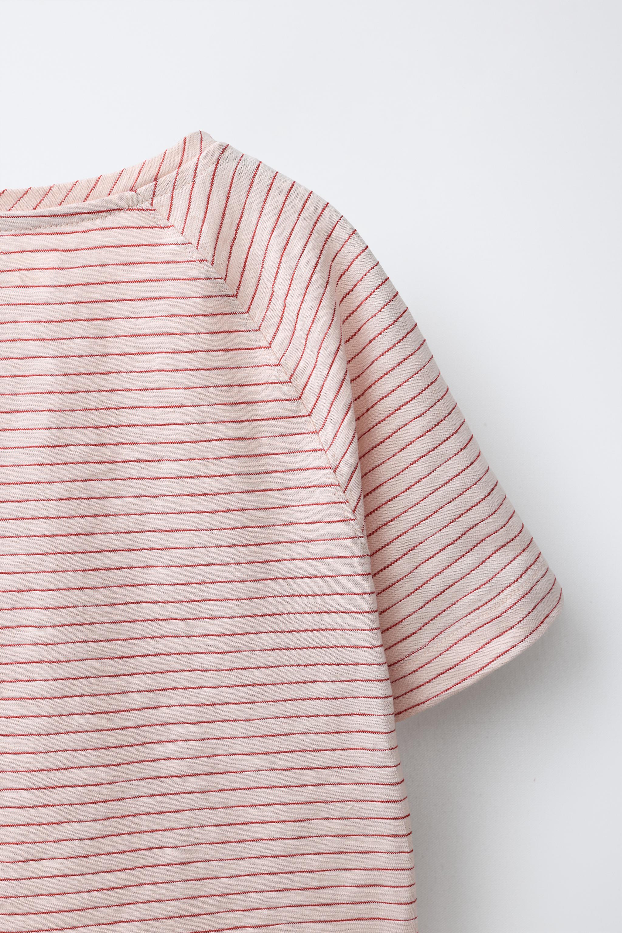 STRIPED RAGLAN SLEEVE T-SHIRT